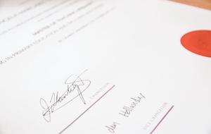 Signed contract